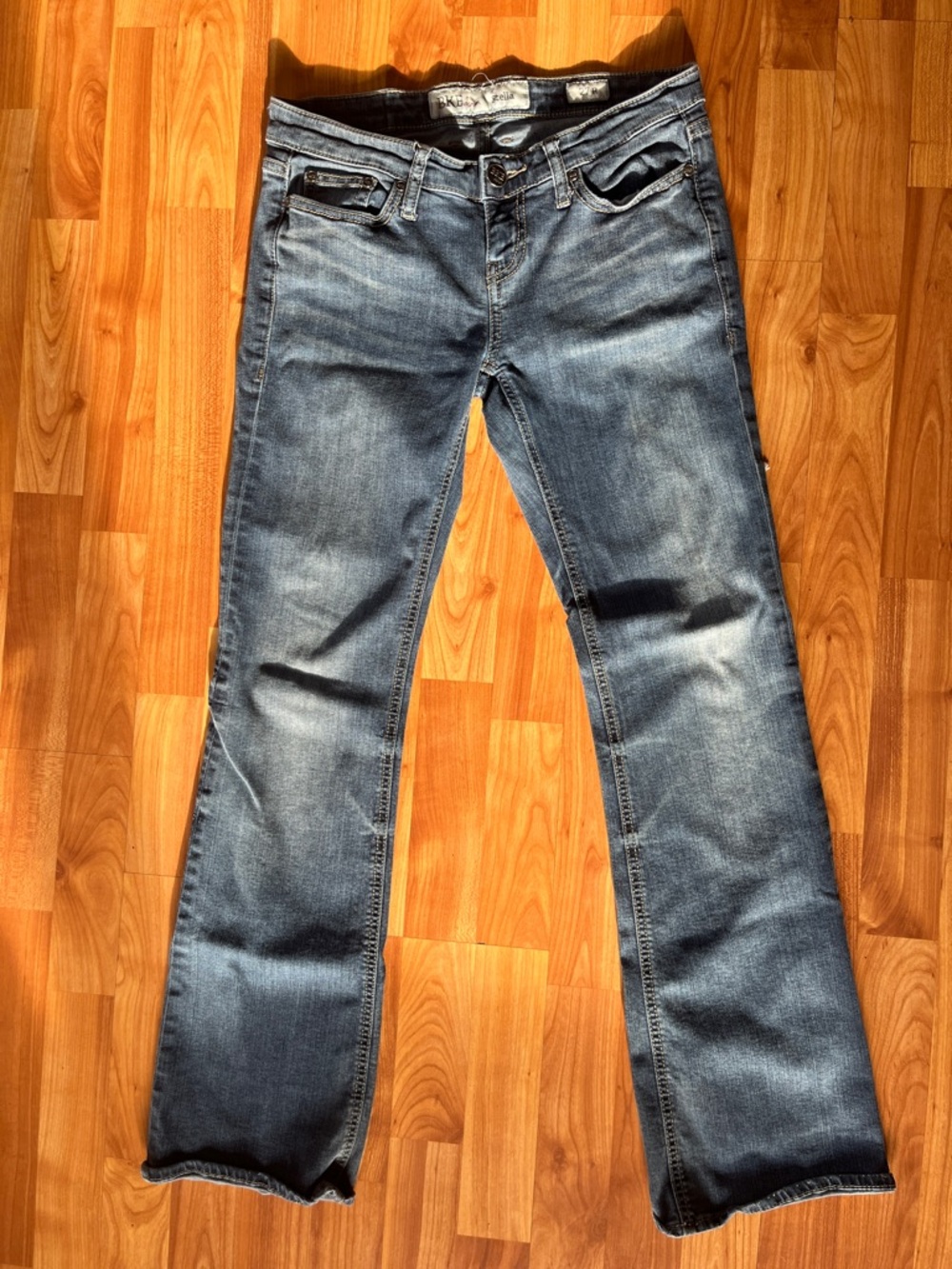 BKE Women's Mid Blue Bootcut Jeans